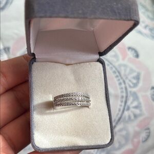 Elegant Silver Stacked Ring